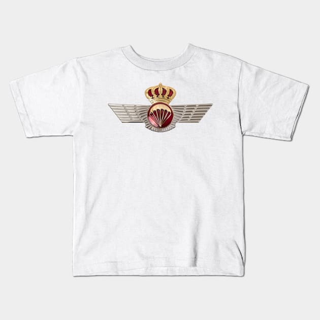 Spanish Jump Wings Kids T-Shirt by Desert Owl Designs